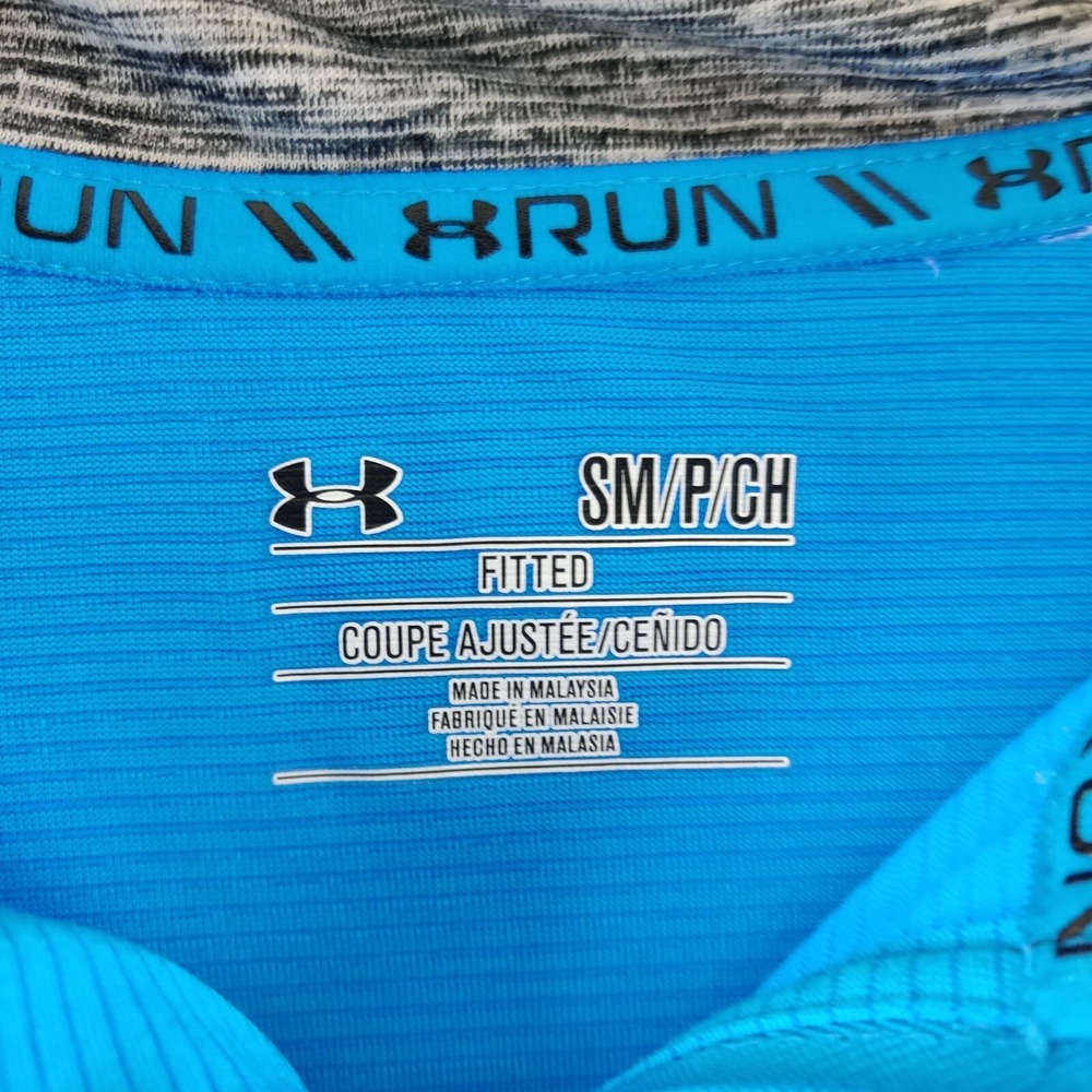 Under Armour Run 1/4 Zip Small Lightweight Pullover Sweater Blue Size S - Picture 3 of 7